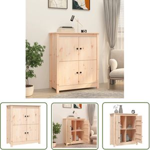 The Living Store Dressoir 83x41,5x100 cm massief grenenhout - Dressoir - Houten Dressoir - Landelijke Dressoir - Grenoblehouten Dressoir - Vintage Dressoir