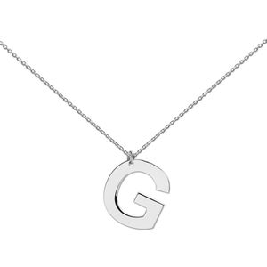 Heart to Get - Grote Letter G - Ketting - Zilver