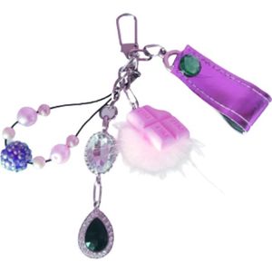 Sleutelhanger Tashanger bedels bont roze hangers pluche hanger luxe sleutel decoratieve hanger speelgoed voor auto sleutels bont accessoires