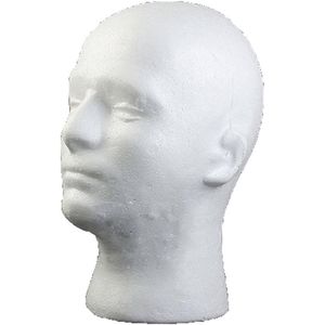 Mannelijke Styrofoam Mannequin Hoofd voor Pruiken en Hoeden