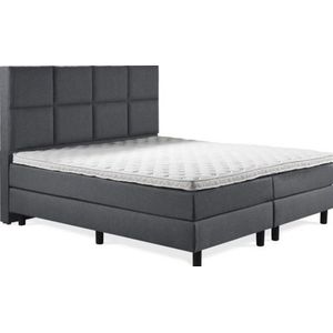 Sweet Sleep Boxspring Luxe - 8-Vlaks Hoofdbord - 160x200 - Antraciet