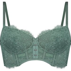 Hunkemöller Dames Lingerie Voorgevormde longline beugel bh Bella - Groen - maat C80