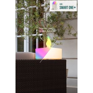 8 Seasons Design Shining Tealight Ø 40 SMART ONE+ - Theelicht lamp binnen / buiten - Wit - 16 RGB kleuren - Led - Dimbaar - H30 cm
