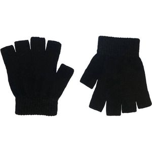 Vingerloze Handschoenen - Fingerless Gaming Gloves - Zonder vingertoppen - Voor kinderen - Zwart