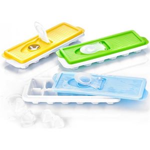 Repus - Set van 3 - IJsblokjesvorm met Vuldop deksel - Mix kleur - IJsklontjes - Ice Cubes