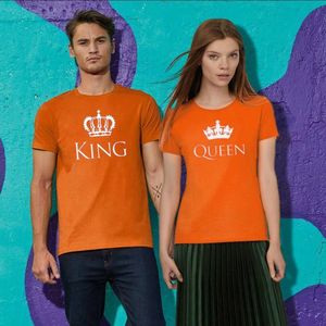 Oranje EK WK & Koningsdag T-Shirt Classic (DAMES - MAAT XXL) | Oranje Kleding | WK Feestkleding