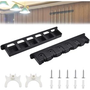 Inovra ® Billiard Wandmontage Set met Luxe Klemmen voor Biljartkeus - 2 Stuks, Inclusief Accessoires