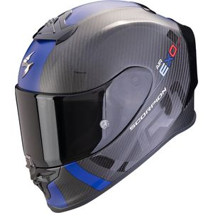 Scorpion Exo R1 Evo Carbon Air Mg Matt Black-Blue M - Maat M - Helm