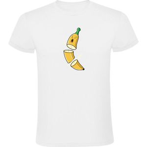 Gesneden banaan Heren T-shirt - eten - fruit - game - ninja - gezond - voeding - man - verjaardag - humor - grappig