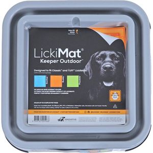 Licki Mat outdoor keeper - Voederbak/Voederbakhouder voor LickiMat anti-schrok - Voor buiten - Grijs - 31 cm