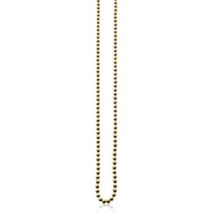 45cm ZINZI zilveren collier geel verguld bol 2mm ZI45BOLG