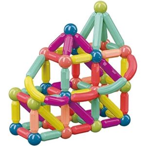 RyC Toys Magnetisch Constructiespeelgoed - 50 stuks | Magnetische Staven | magnetisch educatief speelgoed | magnetische bouwset