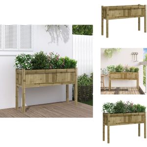 vidaXL Plantenbak - Plantenbakken - Bloempot - Bloembak - Plantenbak met poten 110x31x70 cm geïmpregneerd grenenhout