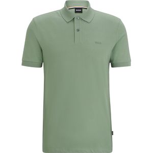 BOSS Pallas regular fit polo - pique - groen - Maat: 4XL