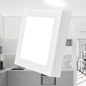 Braytron LED Plafondlamp Opbouw Vierkant Wit -12W -6500K