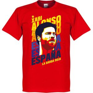 Xabi Alonso Portrait T-Shirt - Rood - 3XL