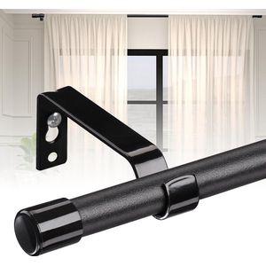 Verstelbare Gordijnstangen - Hoogwaardig Staal - 71-210 cm - Set