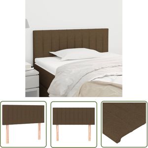 The Living Store Hoofdbord 100x5x78/88 cm stof donkerbruin - Hoofd Bord - Hoofdkussen - Beddecoratie - Slaapcomfort - Bedroom Decor