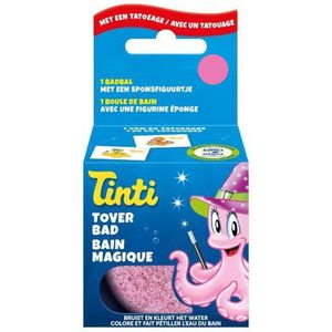 Tinti - Toverbad Badbruisbal Roze met tattoo - 1 bal