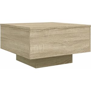 vidaXL Salontafel sonoma eiken 55x55x31 cm Salontafel - Bijzettafel - Houten Salontafel - Salontafel Sonoma Eiken - Kleine Salontafel