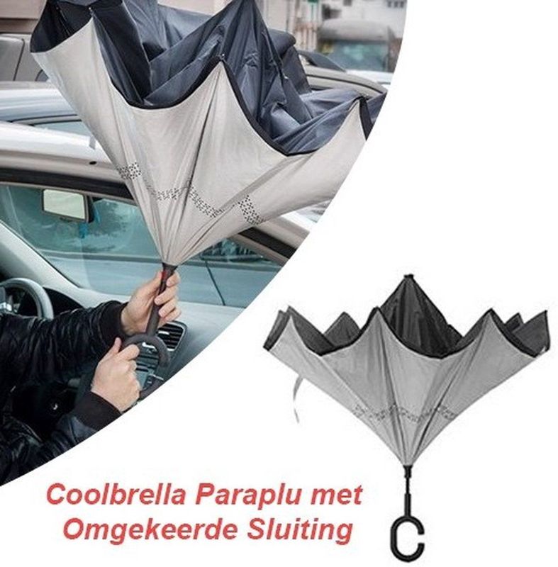 Coolbrella Paraplu met Omgekeerde Sluiting