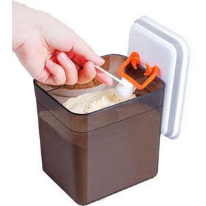 1700 ml melkpoederdispenser, melkpoederopslag, draagbare babymelkpoedercontainer, bediening met één hand, afneembaar, voor ontbijtgranen, melkpoeder, snacks houdt voedsel vers en droog