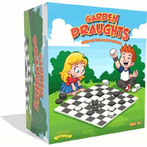 Traditional Garden Games - Garden Draughts - Reuze Damspel - Voor Binnen En Buiten - Geschikt vanaf 3 Jaar