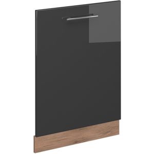 Vicco Fame-LineVoorpaneel vaatwasser – 60 cm zonder werkblad Antraciet Hoogglans zonder werkblad