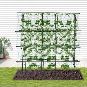 Asaam Tuinboog met gaas- Tuinlatwerk - klimplanten 180x30x 180 cm
