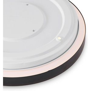 Lindby - LED plafondlamp - 1licht - ijzer, aluminium, kunststof - H: 9 cm - mat zwart, wit - Inclusief lichtbron