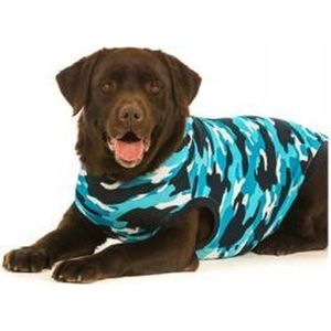 Suitical Recovery Suit Hond: Maat XXXS - Blauw camouflage