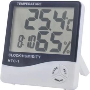Digitaal weerstation - thermometer - hygrometer - klok - Weerstation draadloos voor binnen - Weerstation draadloos