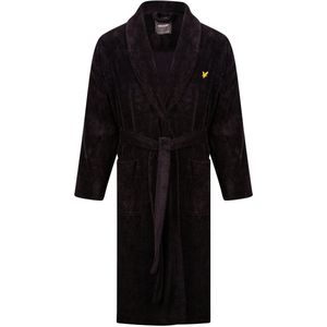 Lyle & Scott Badstof Badjas Lucas Zwart