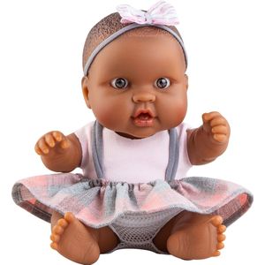 Paola Reina Puppegie Hebe babypop donker meisje met bruine ogen (21cm)