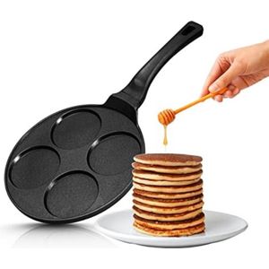 Gratyfied - Pancake maker - Crepe maker - 26 cm - 4 vormen, inductie veilig - Zwart