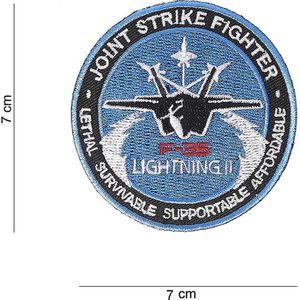 Embleem stof Joint strike fighter groot