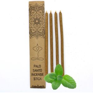 Wierook stokjes Palo Santo - Munt - 4 Lange stokjes - Wierook - Wierook Stokjes Munt