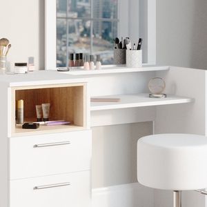 Vicco Beatrice Kaptafel – 42 cm met kruk Wit met kruk