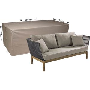 Raffles Covers Loungebank hoes - 200 x 100 H: 75 cm - RLB200straight - Waterdicht | Solution Dyed | UV-bestendig | Elastisch trekkoord | Airvents - Beschermhoes tuinmeubelen