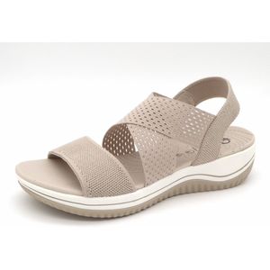 Jana Dames Sandaal - 28768-499 Beige - Wijdte H - Maat 38