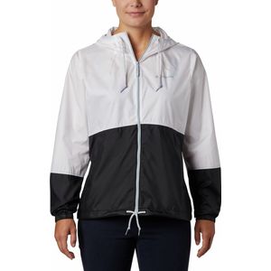 Columbia Flash Forward Windjack Dames Winddicht - Jas met Capuchon - Waterafstotend - Jassen Dames - Outdoorjas - Zwart / Wit - Maat M