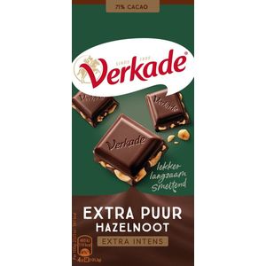 Verkade | Reep Extra Puur Hazelnoot 10 x 111 gram