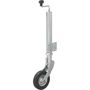 Proplus Inklapbare Neuswiel voor Caravan, Vouwwagen en Aanhangwagen Ø60 mm - Steunwiel - Rubberband - 200 x 600 mm - Max. 400 kg