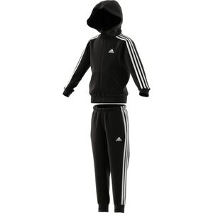 Adidas Shiny Trainingspak Kids - Zwart/Wit - Maat 104 - Unisex