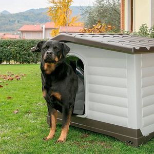 Ferplast Dogvilla Hondenhok 90 - Grijs/Bruin - 88 x 72 x 65 cm