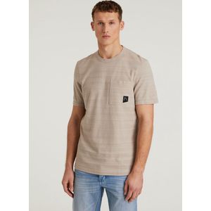 Chasin' T-shirt Eenvoudig T-shirt Morrow Taupe Maat M