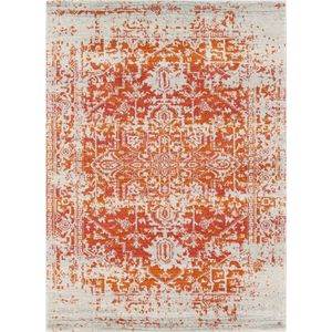 SURYA Vloerkleed - Woonkamer, Slaapkamer - Vintage Oosters Tapijt JULIETTE - Oranje/Beige - 160x220 cm