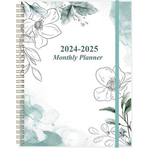 Maandplanner 2023-2024 - 18 maanden, juli 2023 - december 2024, 9 x 11 inch met tabbladen en sterke binding