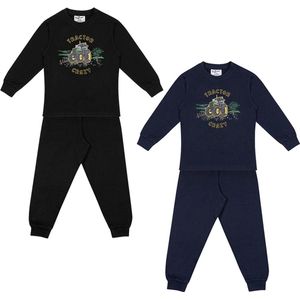 Fun2Wear - Pyjama Tractor Crazy - Navy Blauw - Maat 146/152 -