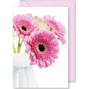 6 Wenskaarten met gekleurde envelop - MGPcards - Blanco - Bloemen - 11,5 x 17 cm